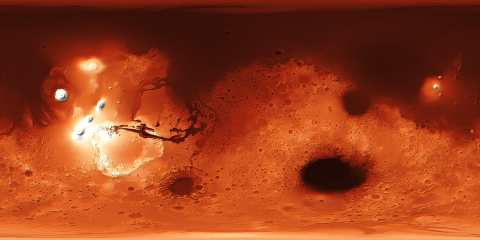 Mars map — click to set the Mars observer